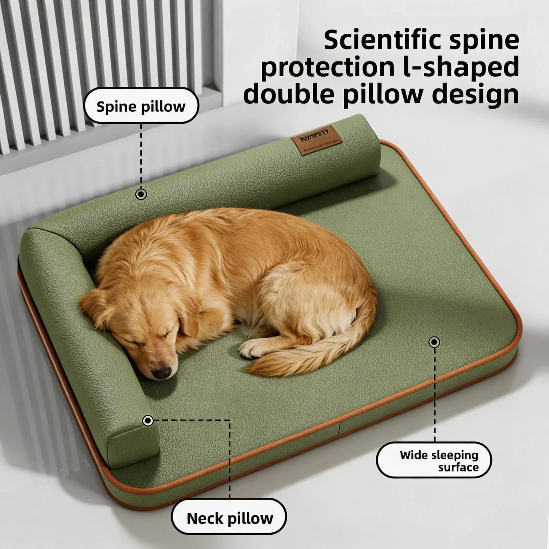 All-Season Waterproof Dog Bed for Medium and Large Dogs