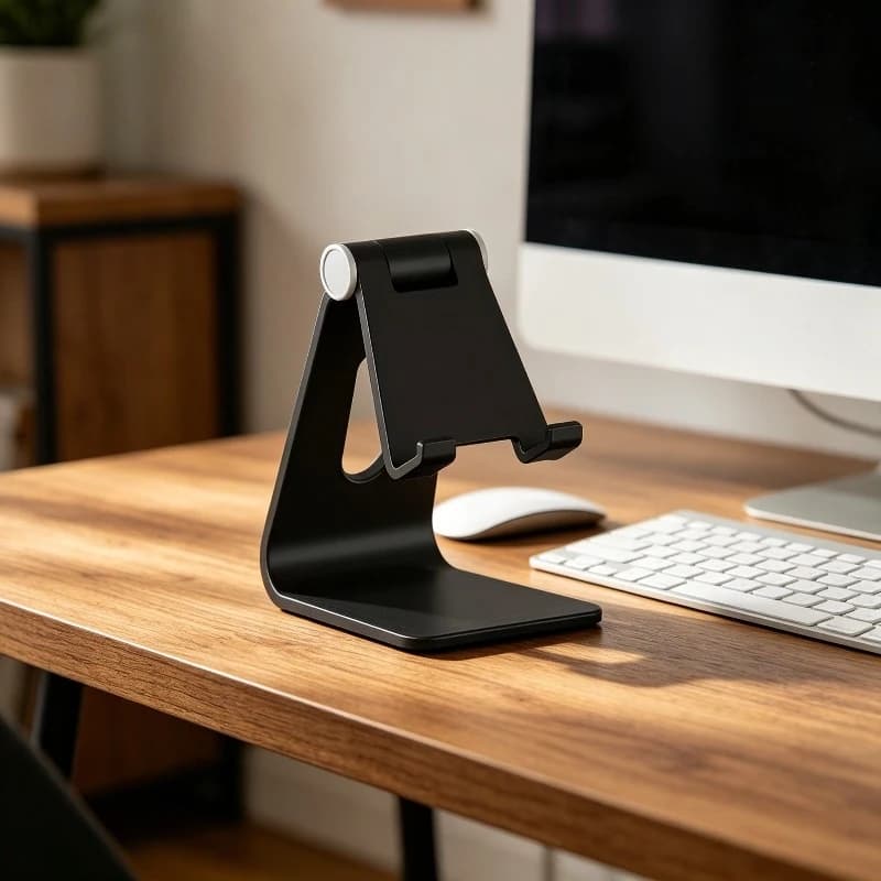 1PC Adjustable Phone Stand - Durable PP material, adjustable angle, compatible with all phones - Hands-free