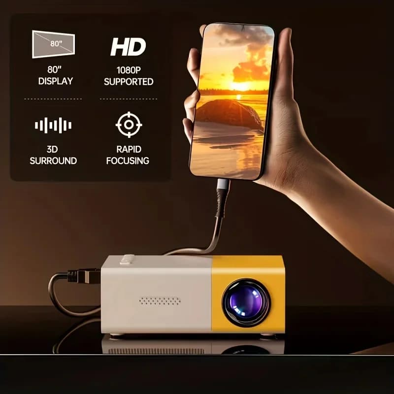 Mini Portable HD Projector