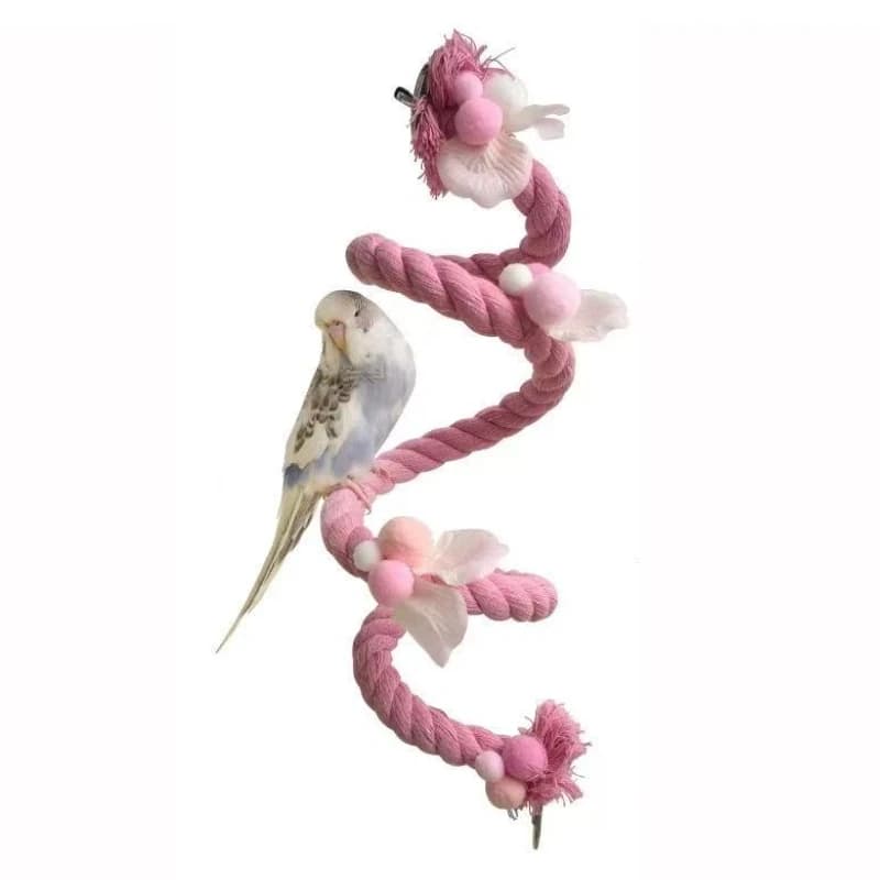 Spiral Rope Perch for Parrots 39 Inches