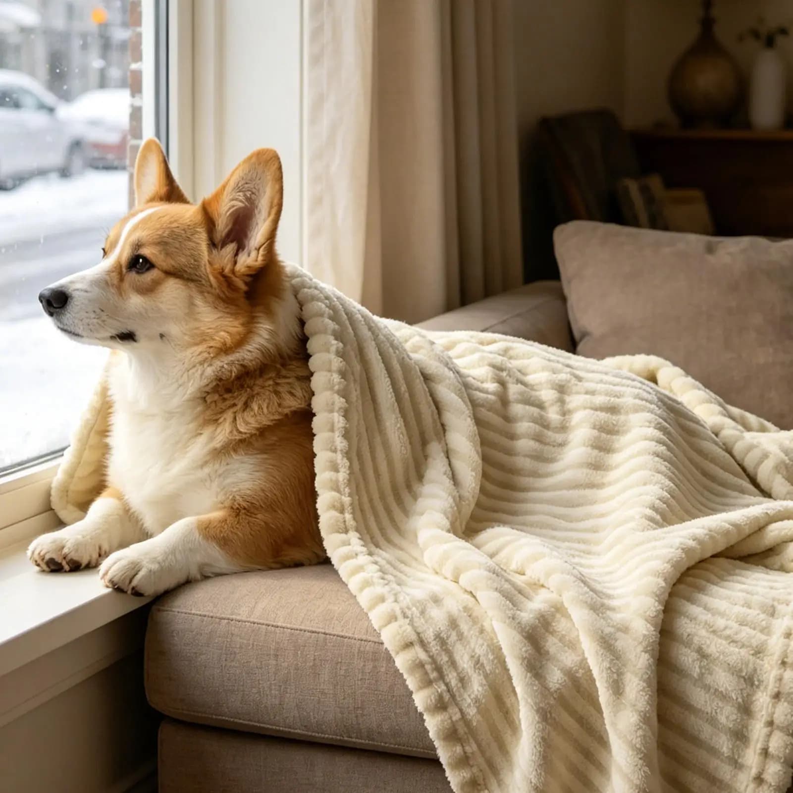 Washable Pet Blanket for Couch and Crate