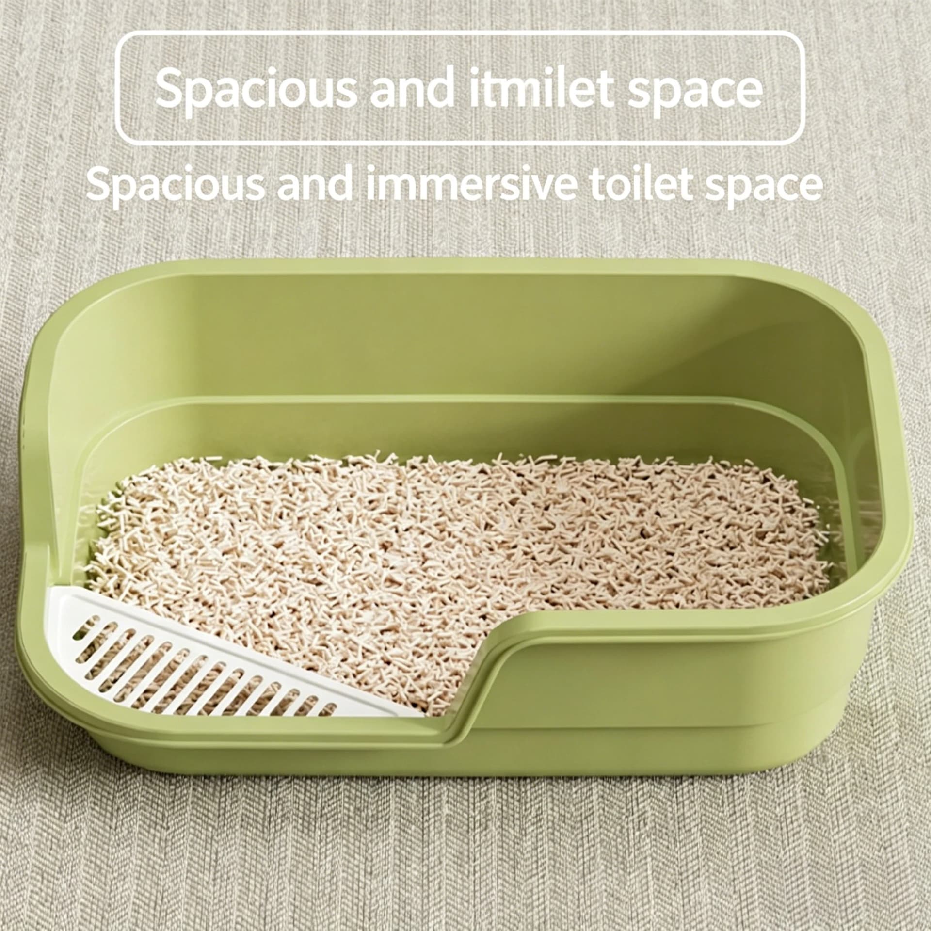Jumbo Anti-Splash Semi-Covered Cat Litter Box