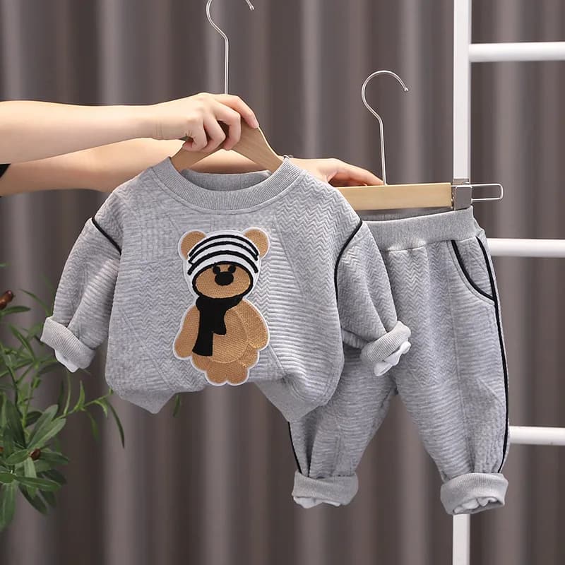 Kids Cartoon Long-Sleeve Sweater and Pants Set