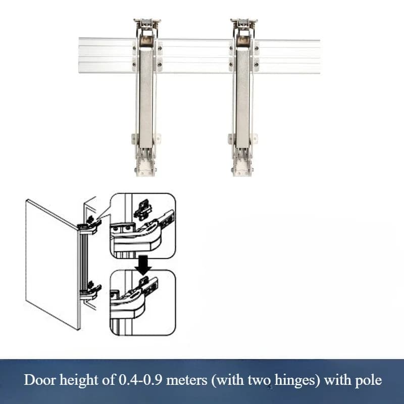 Sliding Door Hinge Set for Wardrobes and Cabinets