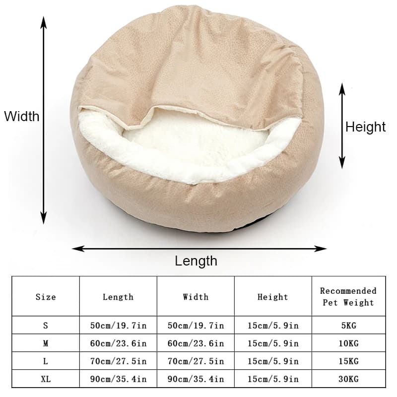 Orthopedic Dog Bed with Hooded Blanket
