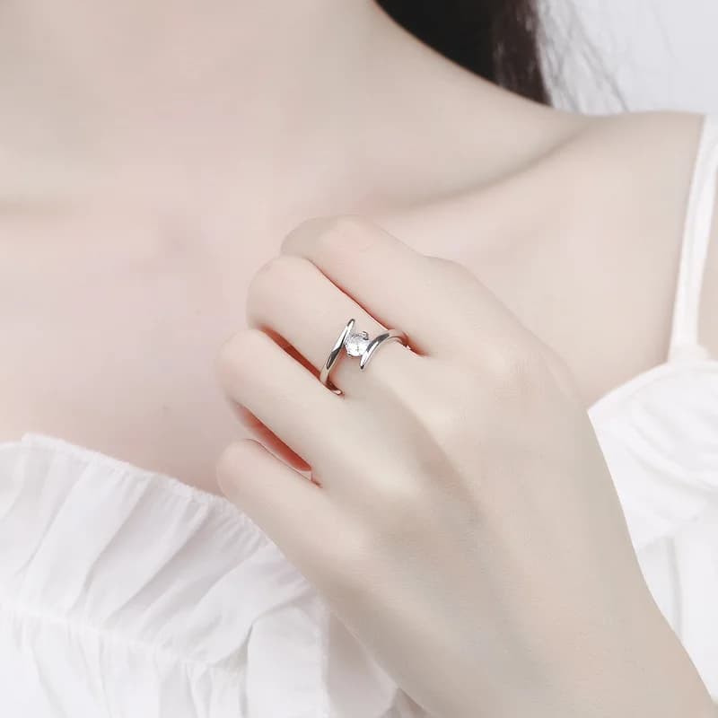 Sterling Silver Cubic Zirconia Ring