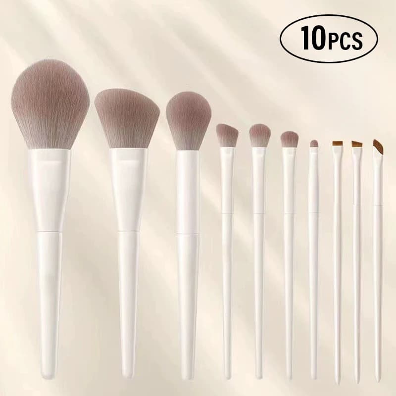 5/7/10/12pcs Professional Makeup Brushes Tools Set White Eyeshadow Eyeliner Foundation Brush Women Facial Beauty Cosmetic Tool