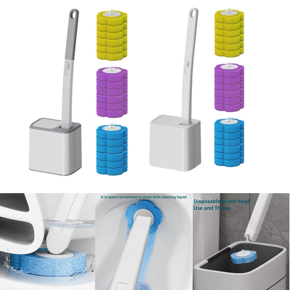 Disposable Toilet Brush Replacement Head Kit