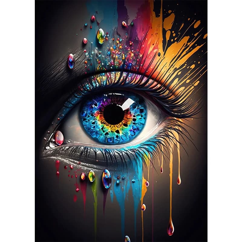 Abstract Eye Features Canvas Wall Art Print