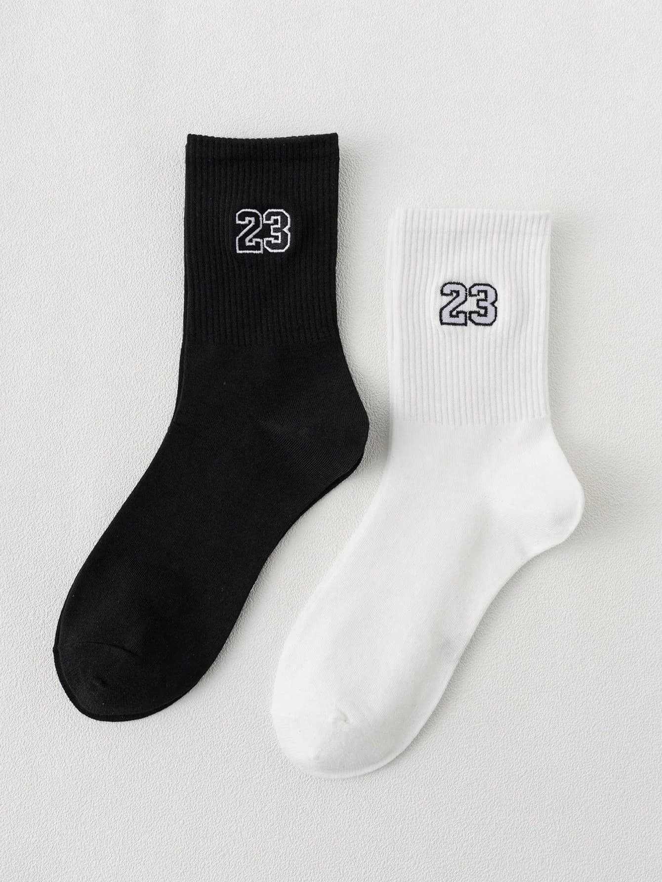 Men's Crew Socks with Number 23 Design