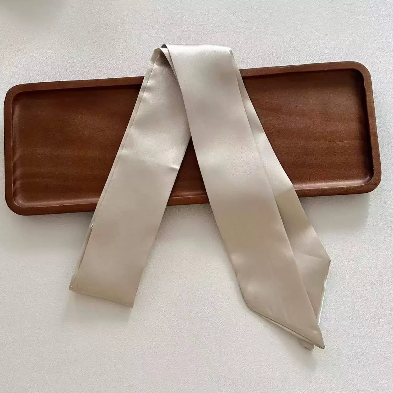 Long Skinny Satin Hair Scarf Headband
