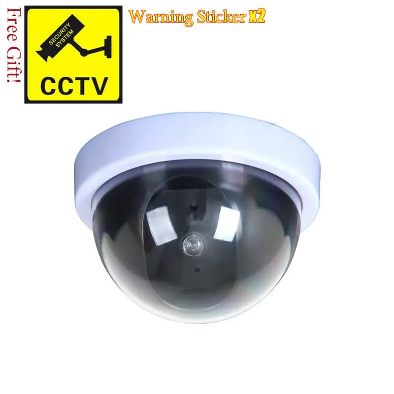 Dummy Dome Security Camera with Red LED