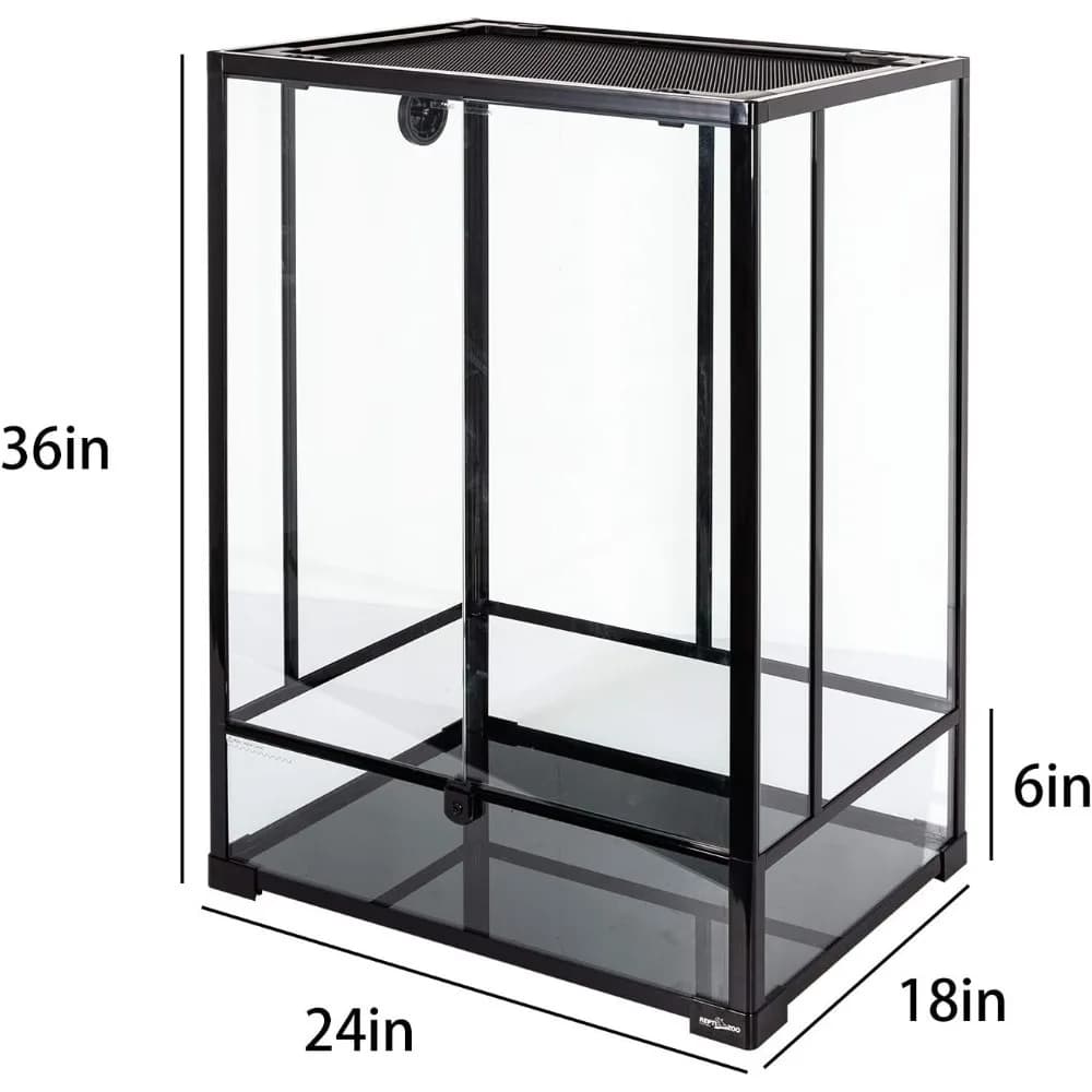 Glass Reptile Terrarium with Double Hinge Door