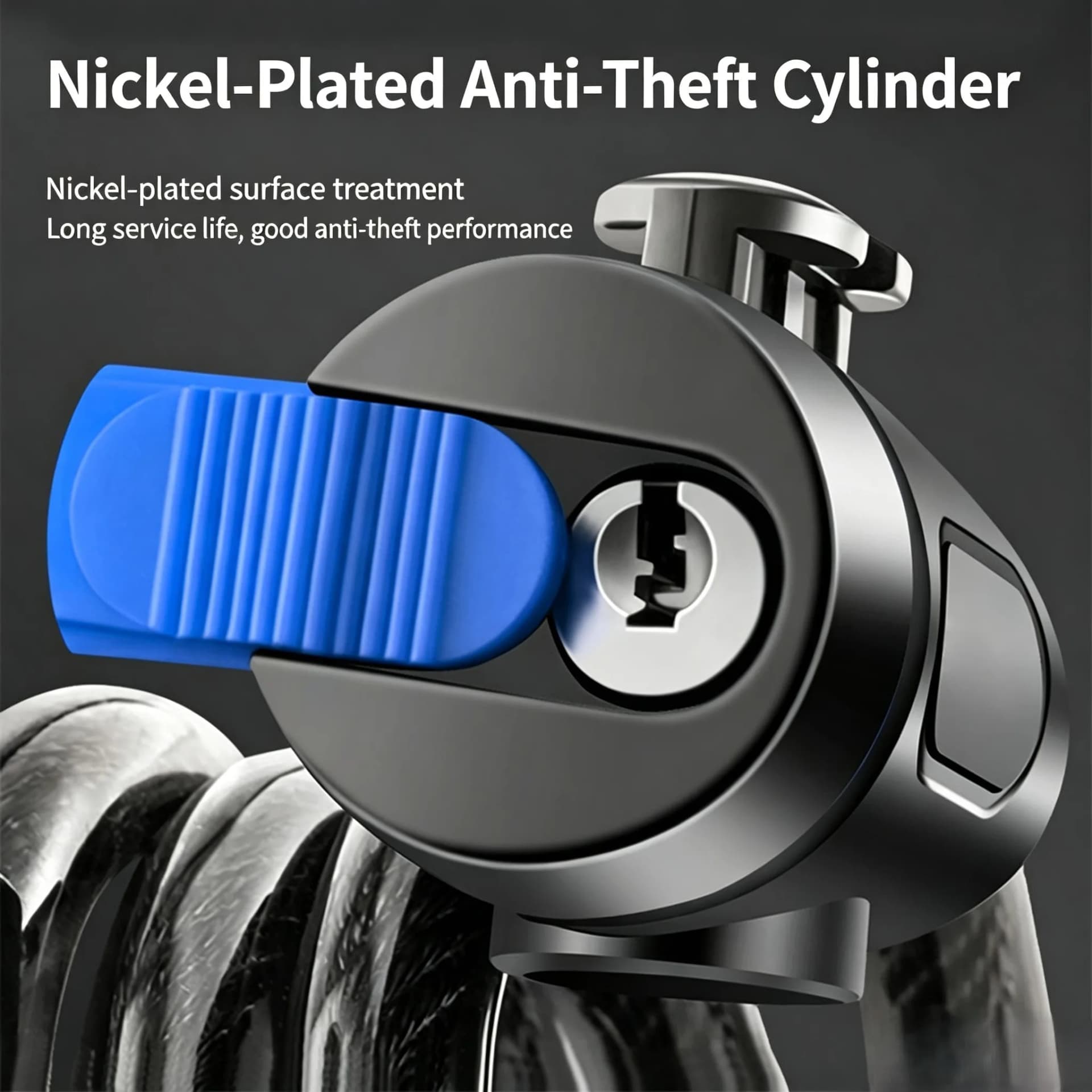 Steel Cable Bike Lock with Key