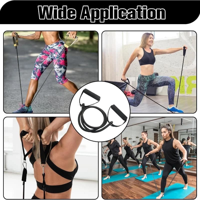 Resistance Bands with Handles, 30LB Exercise Bands for Strength Training, Muscle Shaping & Rehab at Home
