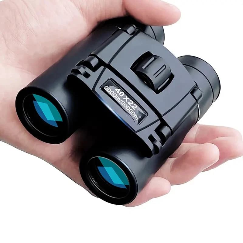 40x22 HD Binoculars with BAK4 FMC Folding Mini Telescopic Sight for 2000M Long Range Ideal for Hunting Sports Camping & Travel