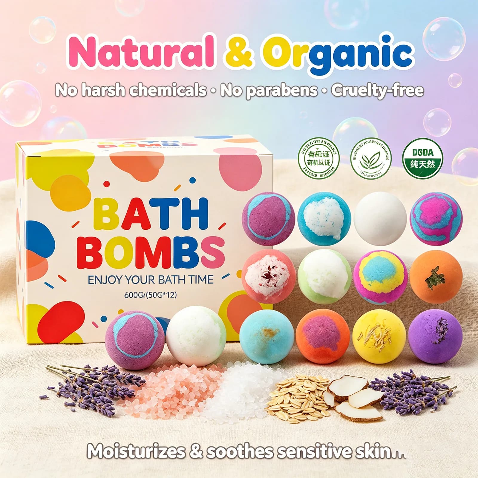 Bath Bombs Set with Surprise Toys Inside