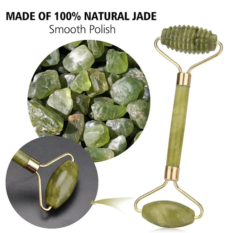 Natural Jade Double-Head Face Roller