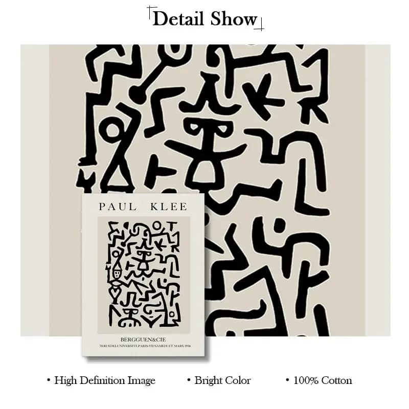 Picasso Abstract Black and White Line Art Print