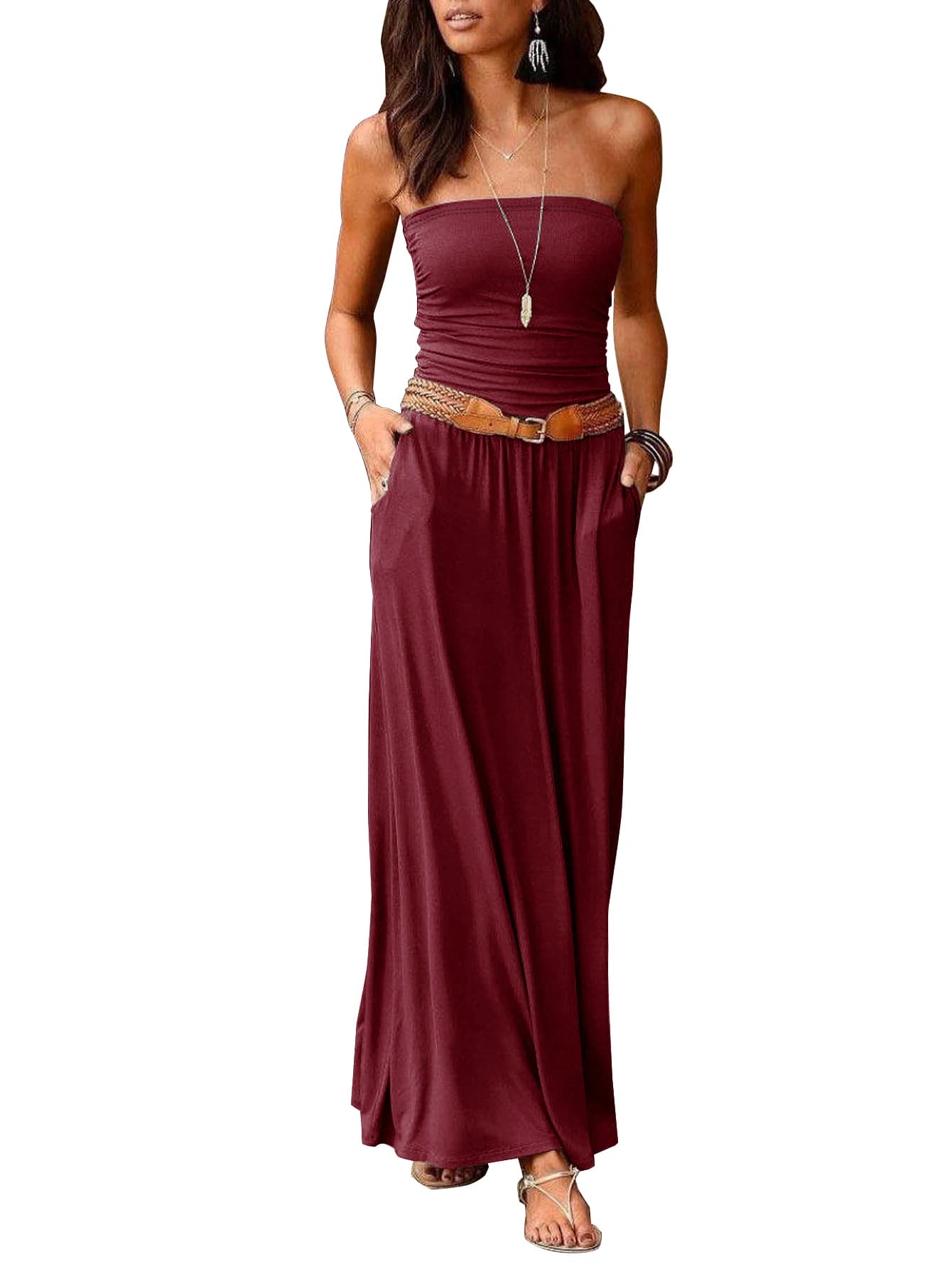Women's Summer Strapless Casual Dress