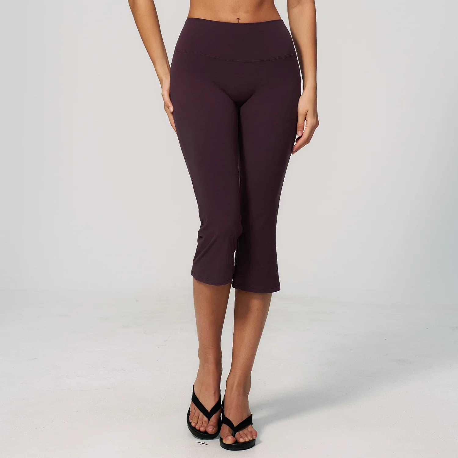 High-Waist Wide-Leg Yoga Capri Pants