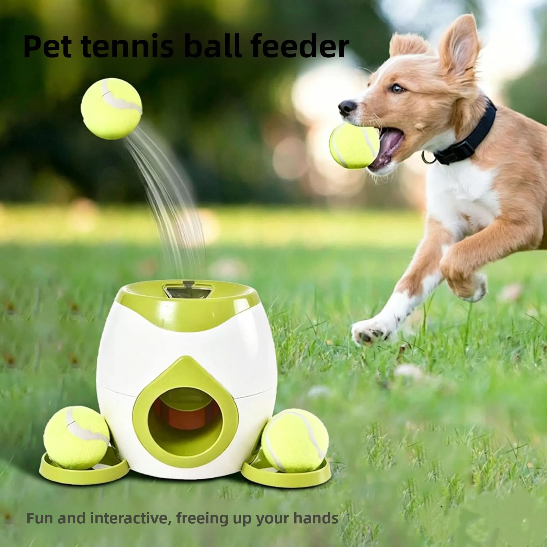 Interactive Tennis Ball Treat Dispenser Toy