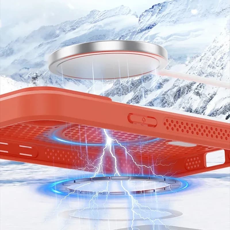 Cooling Heat Dissipation Phone Case For iPhone 17 18 16 15 14 13 12 11 Pro Max Breathable Hard Back Magnetic Cover For Magsafe