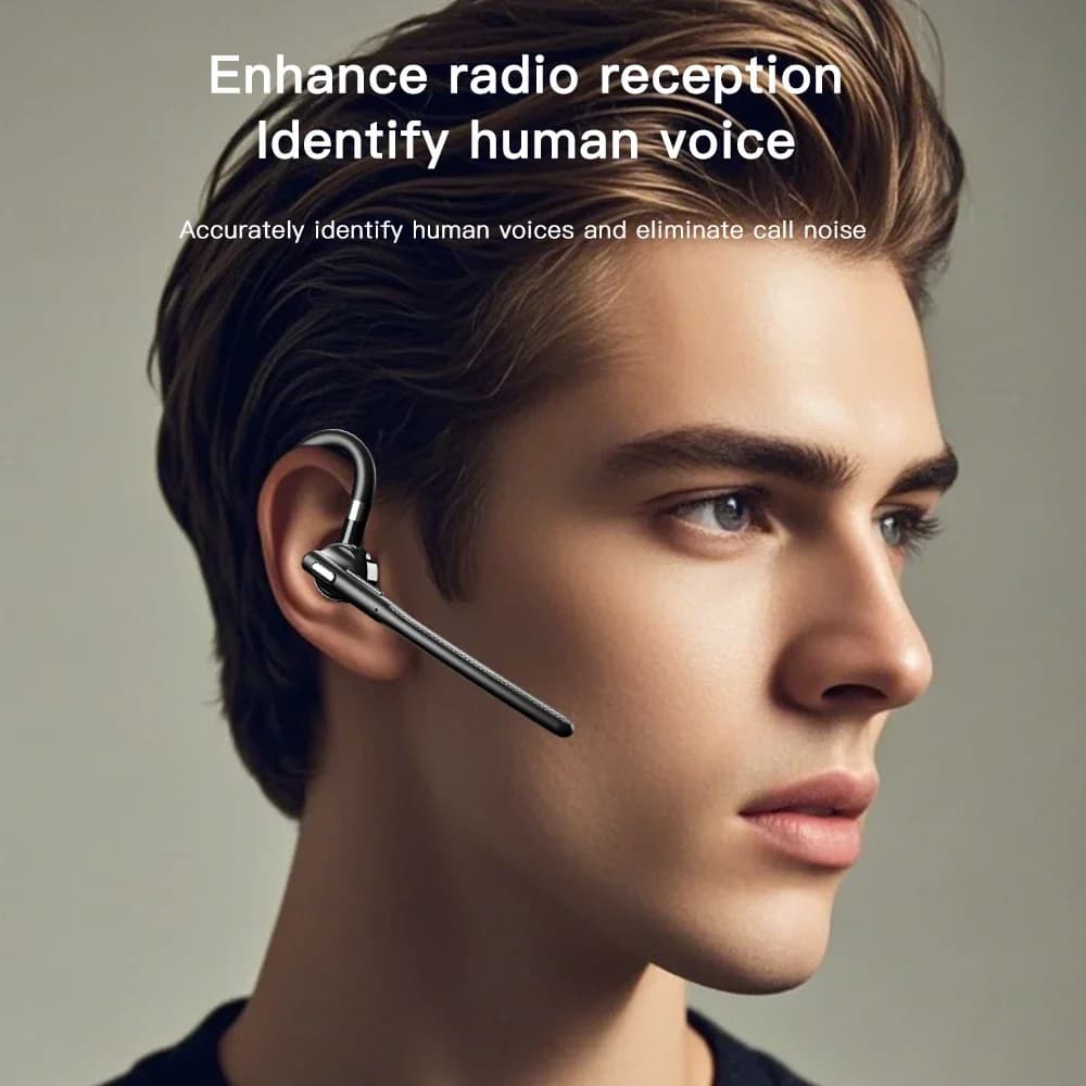 Wireless Bluetooth Earphone Headset with Dual Microphone