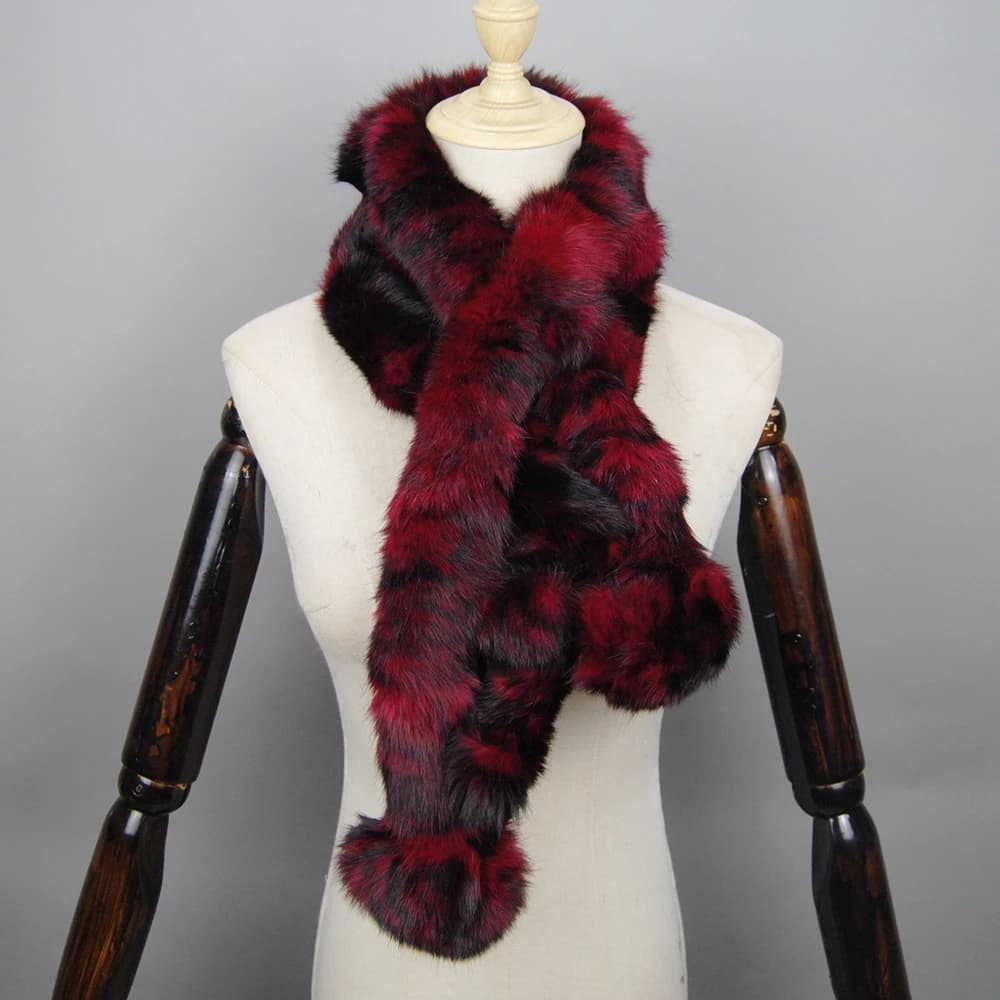 Natural Rabbit Fur Winter Scarf