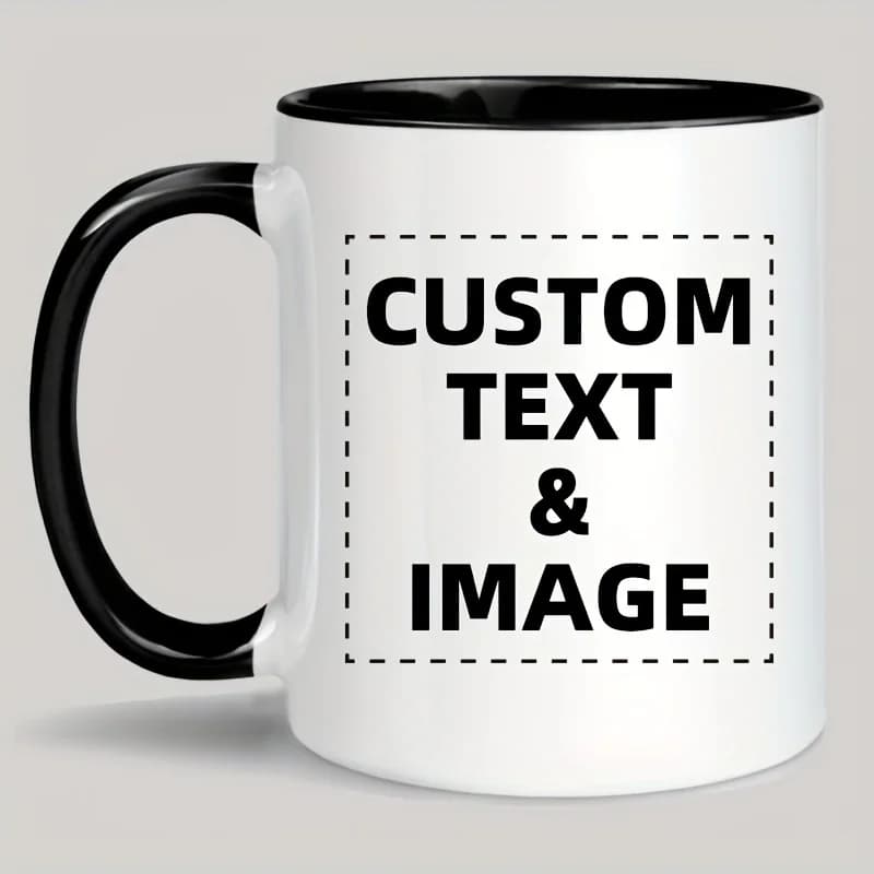 Custom Photo & Text/Logo Mug - 11oz Coffee Cup with Your Own Picture & Textcustom Gifts for Men Women High Quality Water Cup