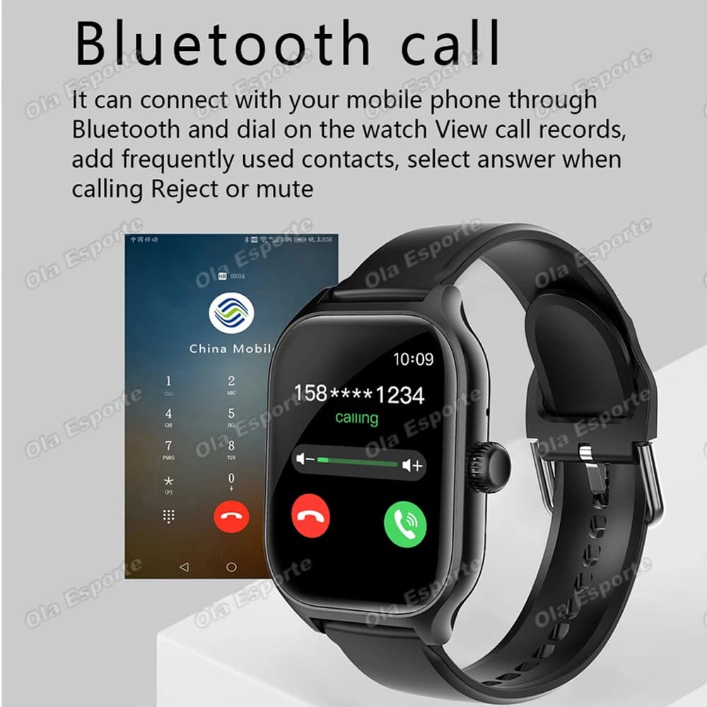 Smart Watch For Android IOS Watches 2.01inch HD Display Bluetooth Call Message Alert Music Sports Mode Smartwatch Men Women HW12