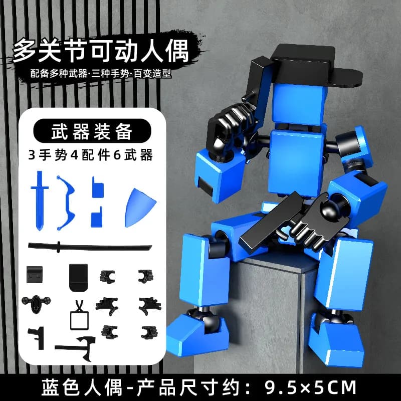 13-Piece Robot Action Figure Set with Accessories