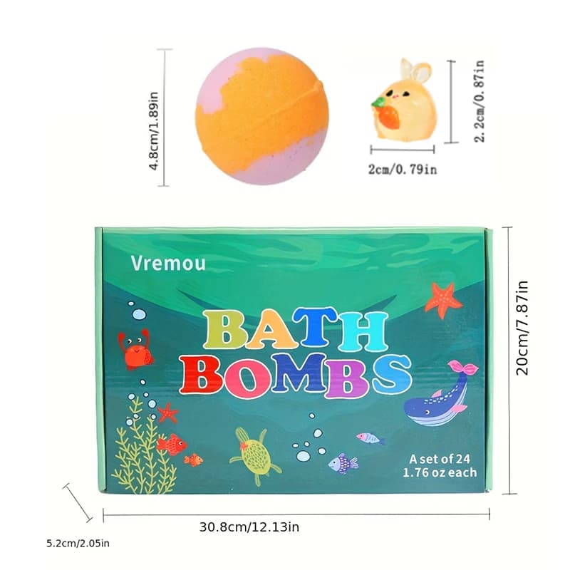 Kids Bath Bombs With Surprise Toys 24 Pack