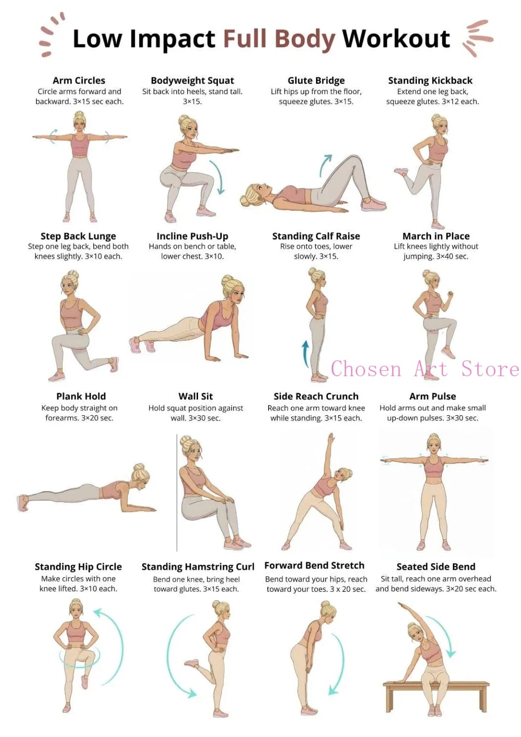 Fitness Exercise Schedule Poster Print Canvas Art Pictures Home Forliving Room and Gym Wall Modern Decor Frameless Painting