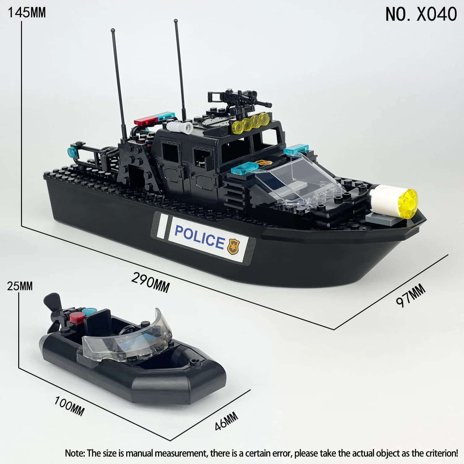 Coast Guard and Police Patrol Ship Building Blocks Set