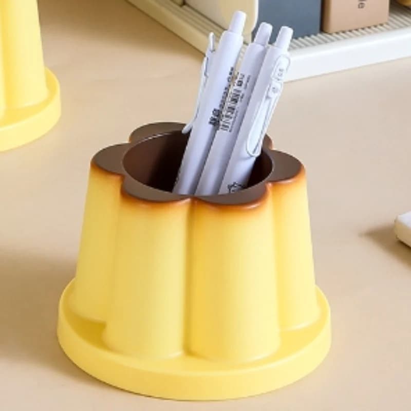 Pudding-Shaped Desk Pen Holder