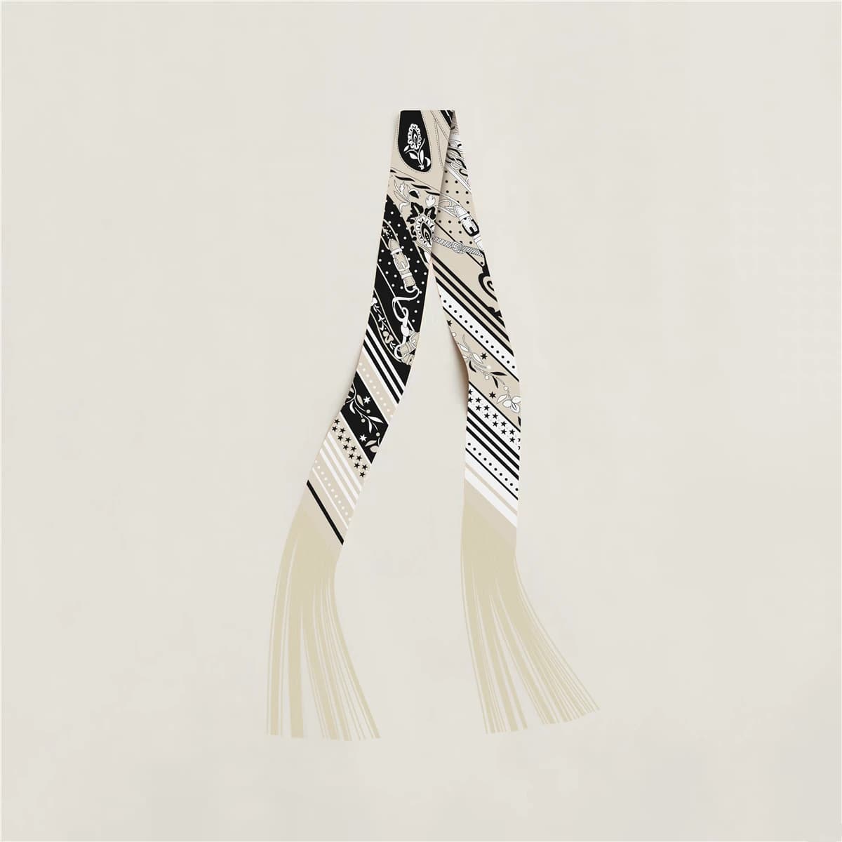 Tassel Scarf Fashion Design Women Scarf Brand Silk Scarf Hair Headband Foulard Skinny Bag Scarves Neckerchief Handbag Decoration