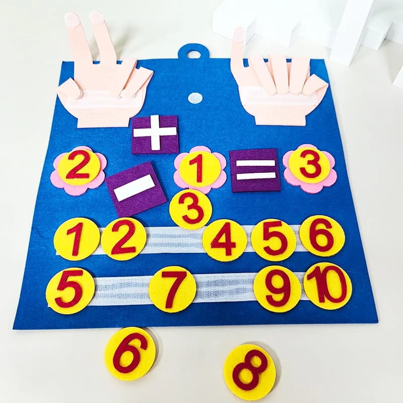 Children Early Education Enlightenment Cognitive Mathematics Busy Board Felt Board Montessori Toys Math for Kids Toys Gifts