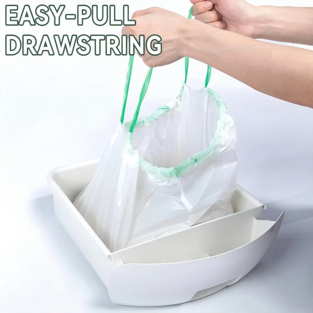 Heavy Duty Cat Litter Box Liner with Drawstring