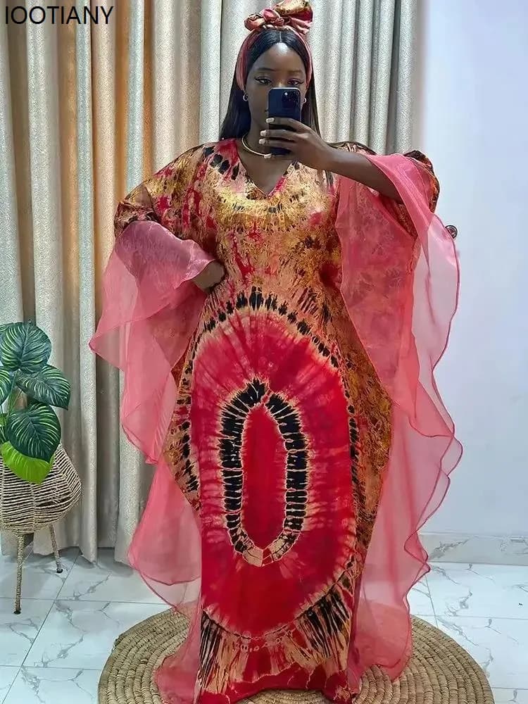 African Ankara Kaftan Maxi Dress