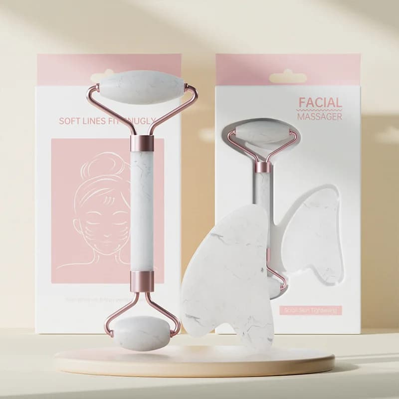 Jade and Crystal Facial Massage Roller