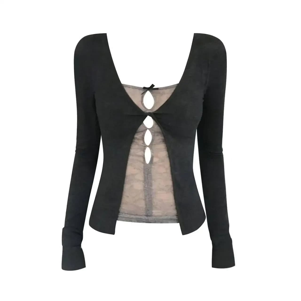 Girls Long Sleeve Pullover Top Y2K Lolita