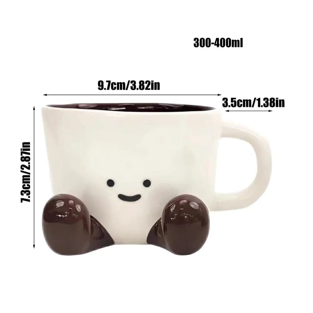 Funny Coffee Mug Adorable Home Kitchen Drinkware Ceramic Funny Coffee Cup for Wine Latte Water Hot Cocoa Cold Hot Drinks