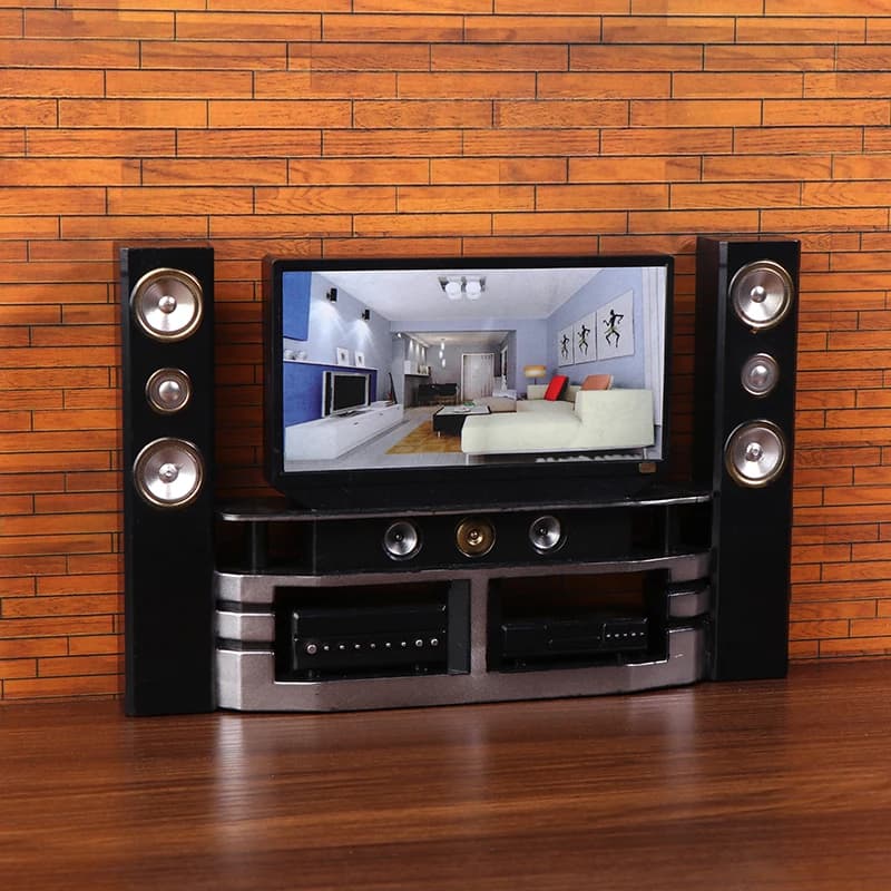 Dollhouse Miniature TV Set