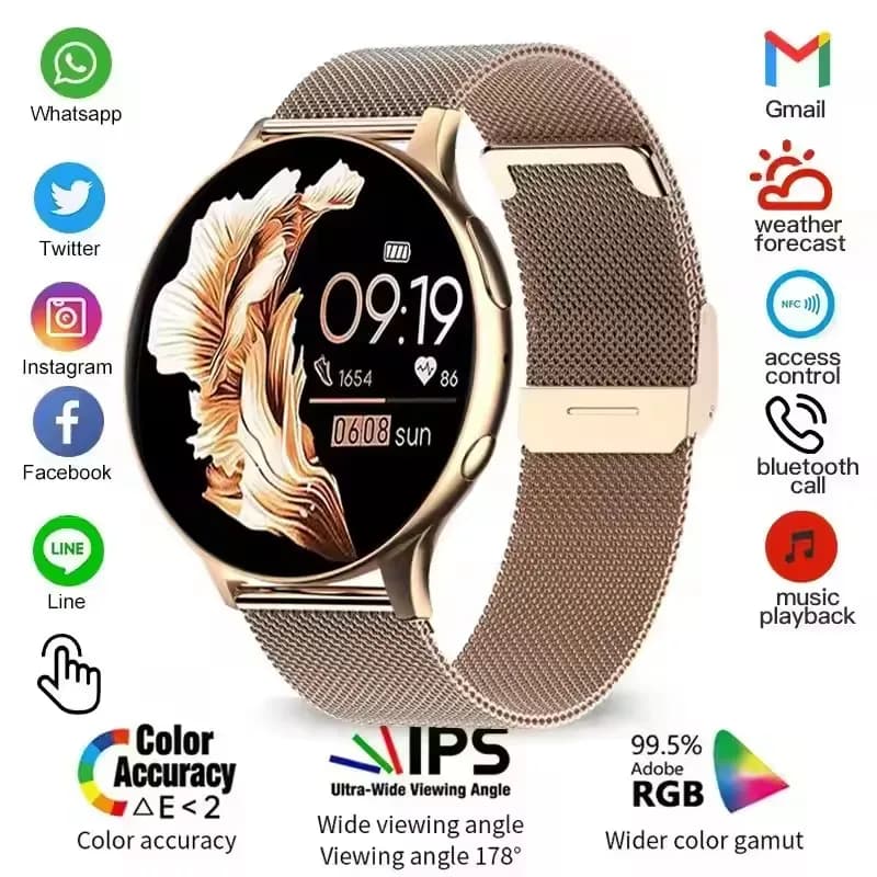Smartwatch Women Watch 6 Health Monitoring Watch Waterproof Voice Assistant Bluetooth Call Smart Watch 2026 New Sport Watch Men