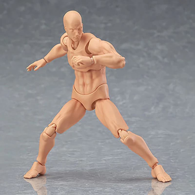 Poseable Action Figure Model with Stand