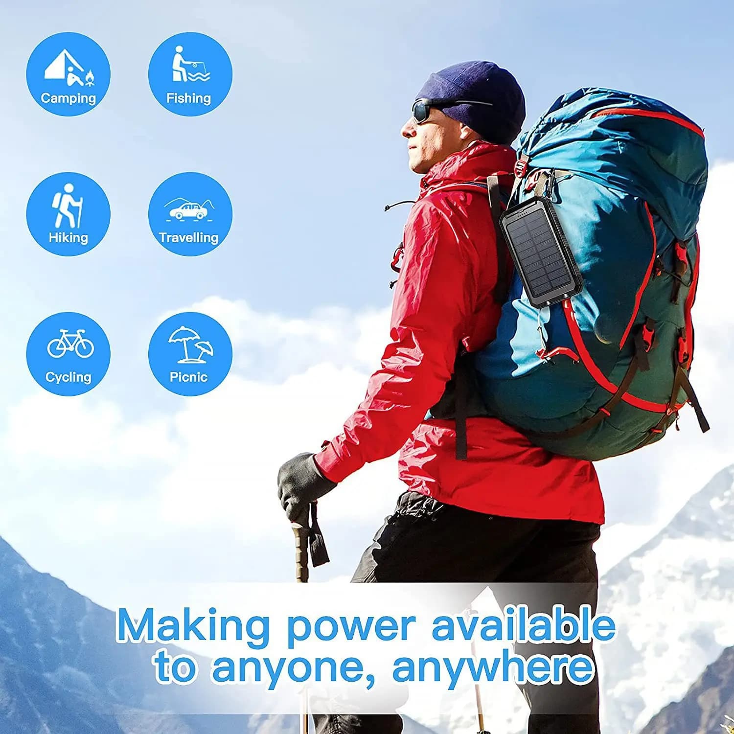 Solar Waterproof Power Bank Fast Charging