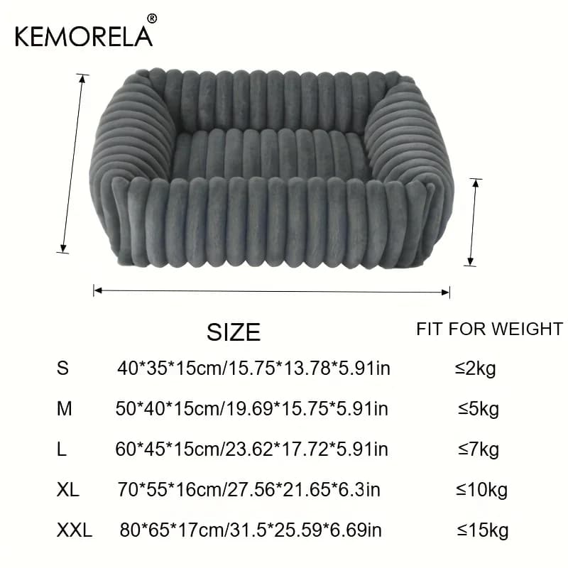 Orthopedic Plush Dog Bed for Medium Large Dogs
