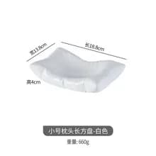 Ceramic Square Dinner Plate Black White