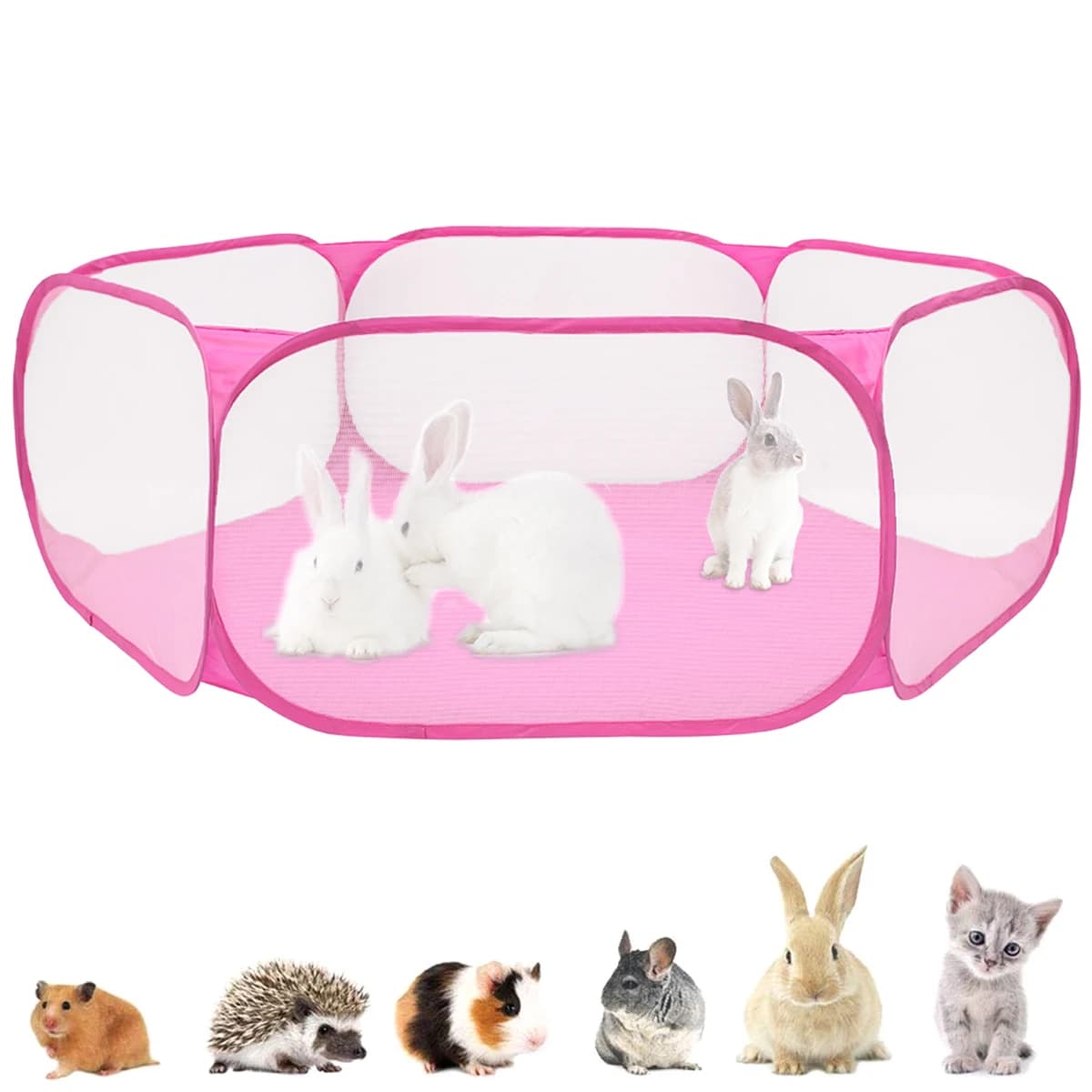 Pet Playpen Outdoor Foldable Transparent Exercise Fence